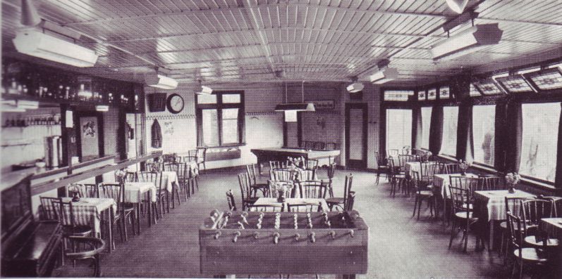 het interieur van het nieuwe clubhuis anno 1931